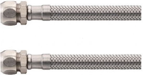 Flexibele Aansluitslang BWS Nylon Slang 1/2 x 3/8 Mat Zwart