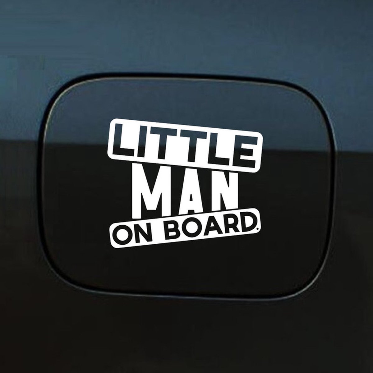 Bumpersticker - Little Man On Board - 14x12 - Wit | bol.com