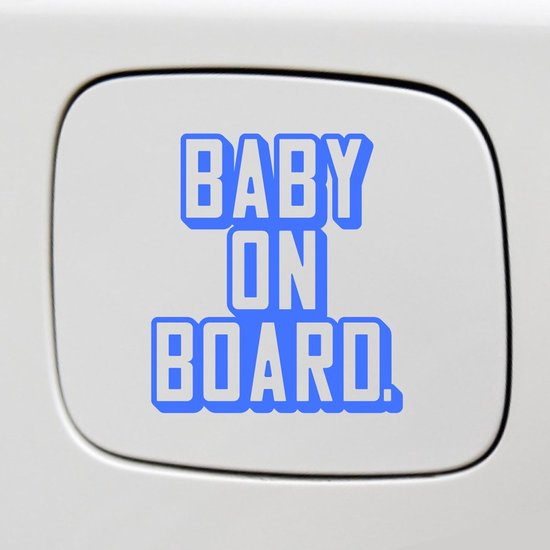 Autocollant pour pare-chocs - Bébé On Board - 14x13 - Blauw