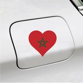 Bumpersticker - 12x11 - Hart Vlag Marokko
