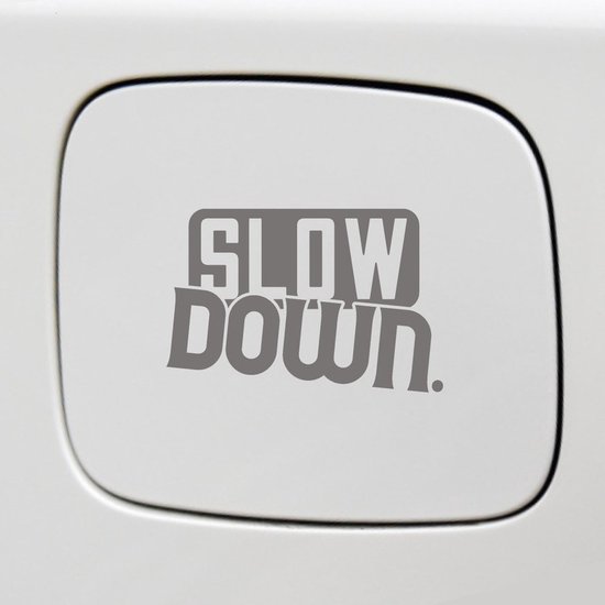 Autocollant pour pare-chocs - Ralentissez - 14x9 - Anthracite