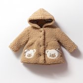 Veste d'hiver Bébé avec capuche ours en peluche