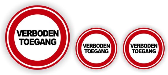 Accès interdit 3 autocollants de panneaux de signalisation.