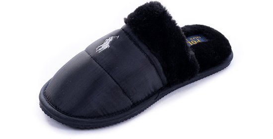 Ralph Lauren Black Faux Fur Slippers main image 0