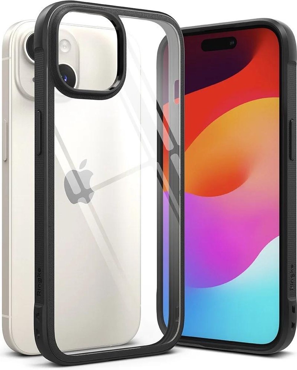 Ringke Fusion Bold Hoesje Geschikt voor Apple iPhone 15 Plus Back Cover Zwart