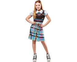 foto van Rubies - Frankenstein Kostuum - Frankie Stein Monster High Kind - Meisje - Blauw, Zwart - Medium - Halloween - Verkleedkleding