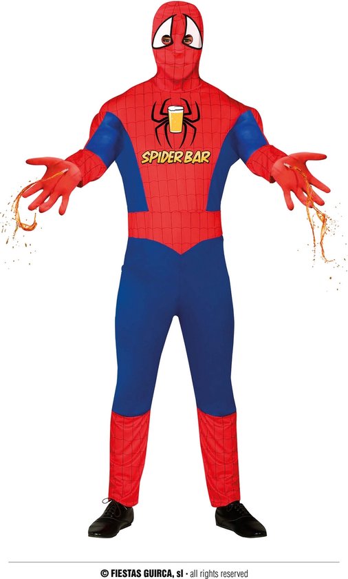 Guirca - Costume Spiderman - Spider Squirt Bar - Homme - bleu, rouge - Taille 48-50 - Déguisements - Déguisements