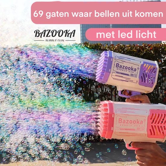 Enfants Garçons Filles 69 trous Bubble Gun Bulle Bazooka Gun