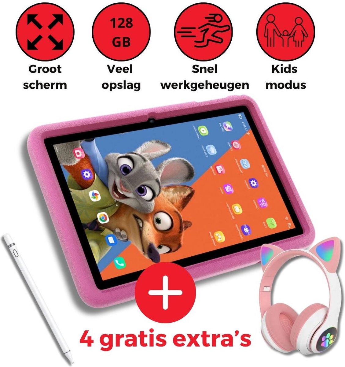 AngelTech Tablette Enfants XL PRO II - 10 Pouces - Beaucoup de