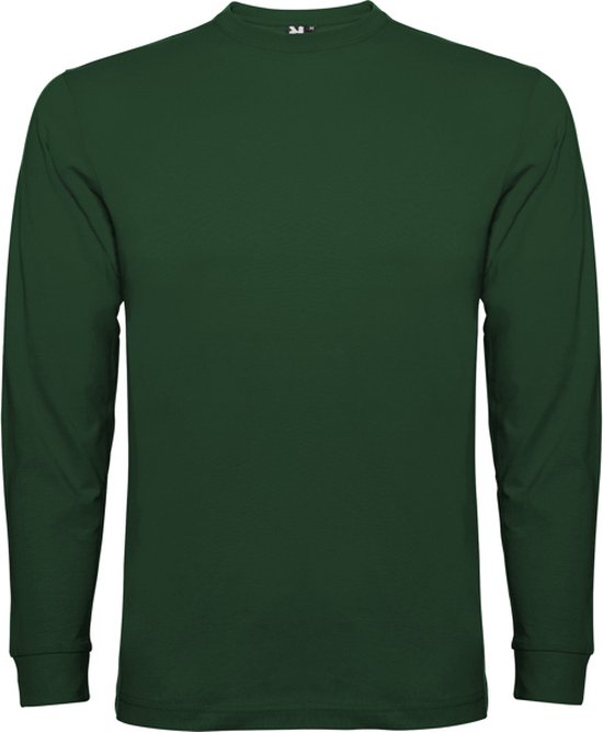 3 Pack Donker Groen Effen t-shirt lange mouwen model Pointer merk Roly maat 3XL