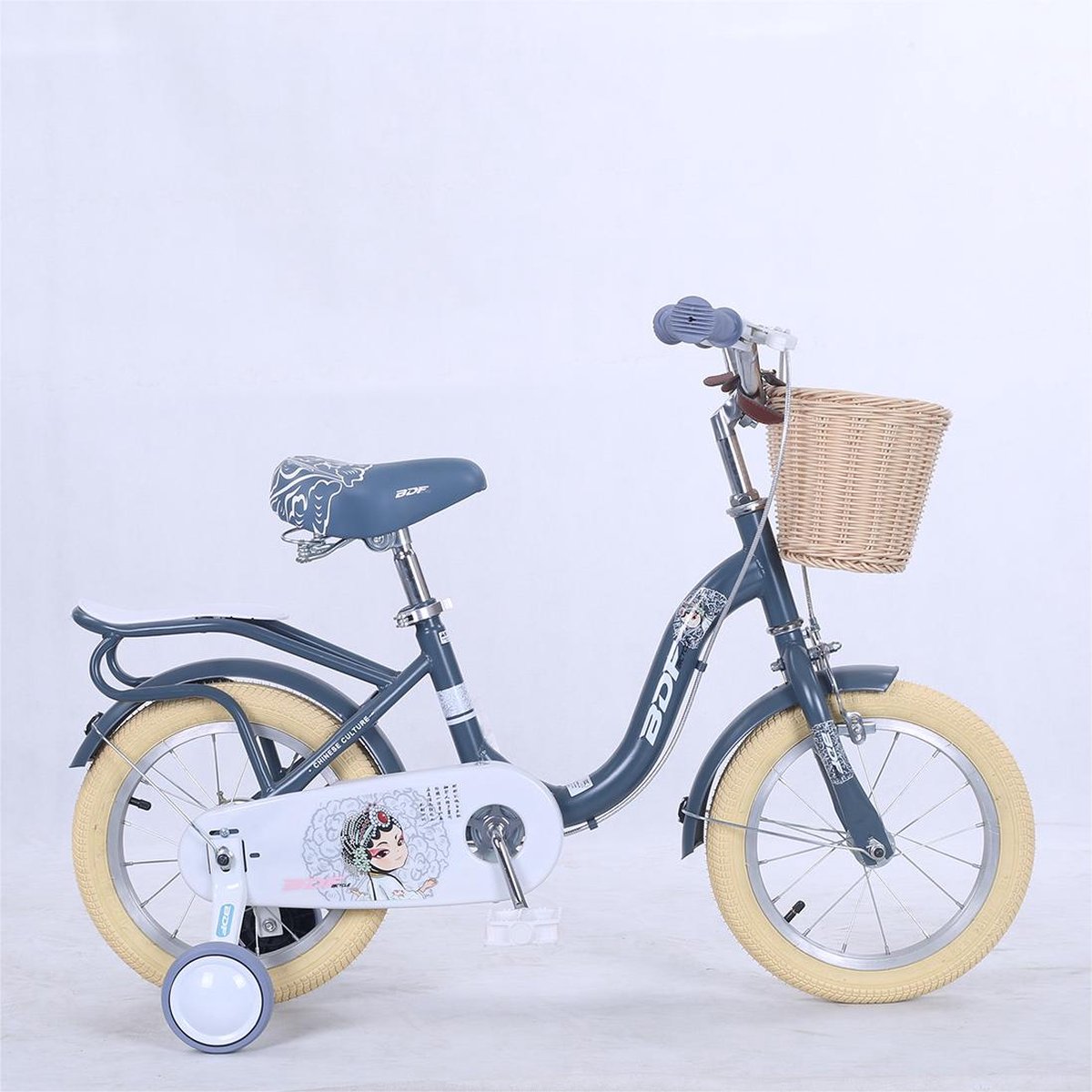 Vélo Enfant WUPYI 14 Pouces Avec Roues Auxiliaires - Vélo Fille Multicolore - Pour 3 à 6 Ans