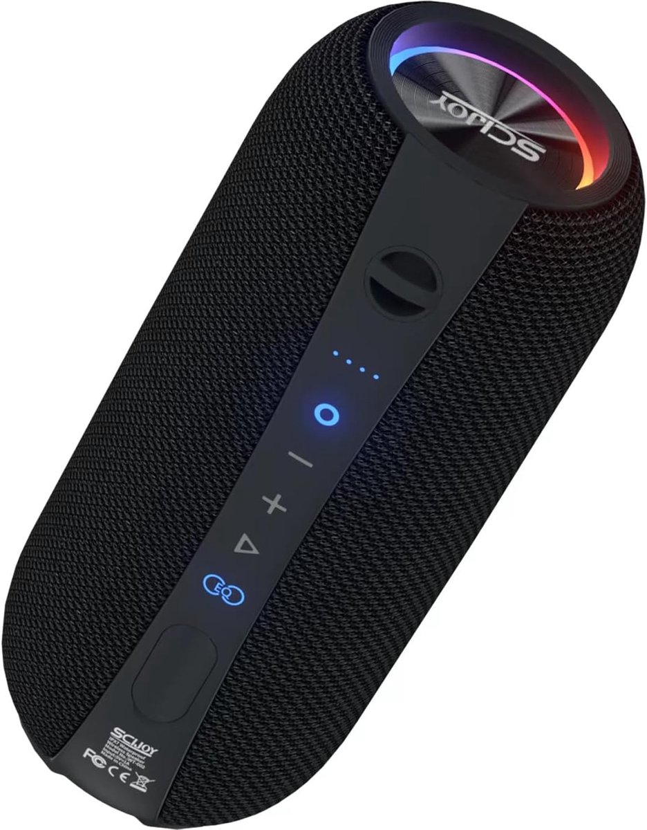 SCIJOY - 40W Muziekbox - Bluetooth Luidspreker met Licht - IPX7 Waterdicht