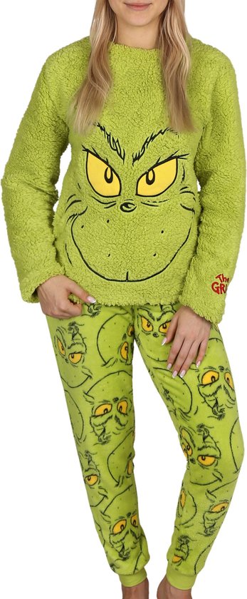 The Grinch Dames Kerstpyjama, Warm, Polar Fleece Pyjama