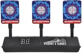 Purepeak Schietschijf Geschikt voor Nerf Gun Pistolen & Gel Blaster - Schietdoel met 3 Targets - LCD Scorebord - Schietspeelgoed