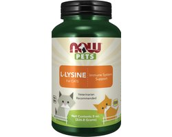 Now Pets - L-lysine voor katten – Ondersteunt het immuunsysteem – kattenvoer – poeder - katten - 226 gram