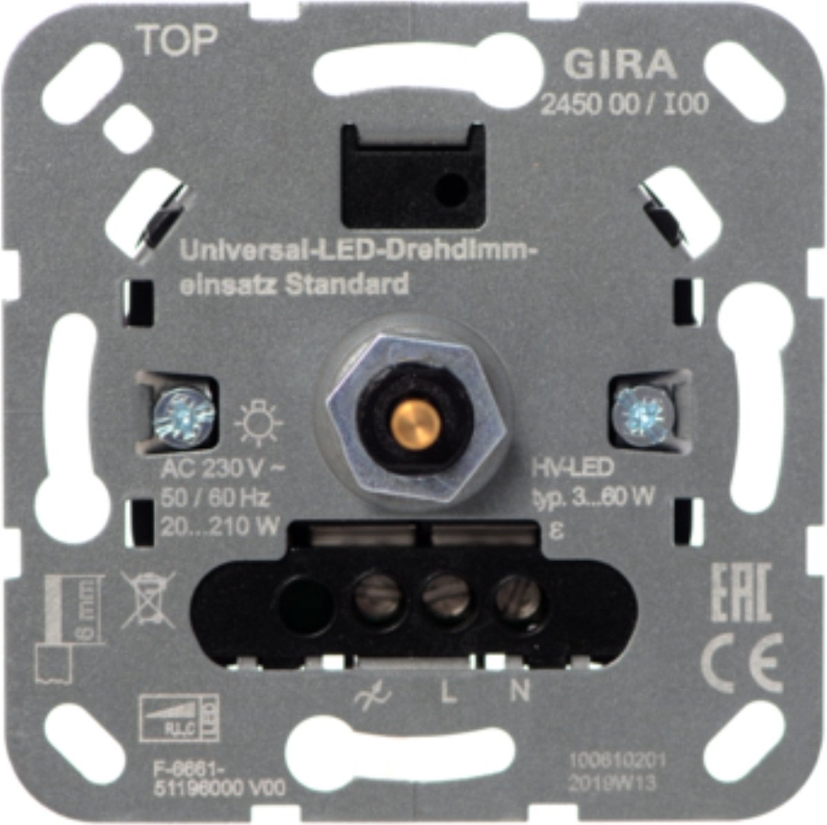 Gira ST55 inbouw dimmer LED/gloei/halogeen