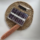 NailWrapz - Purple Lightning - Nagel wraps - nagelstickers- geen UV lamp nodig - Thuis manicure