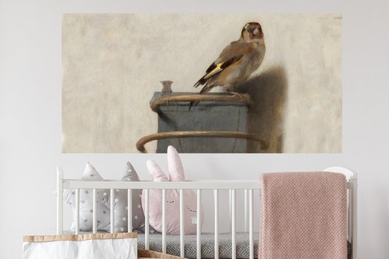 Muurstickers - Sticker Folie - Puttertje - Oude Meester - Carel Fabritius - 120x60 cm - Plakfolie - Muurstickers Kinderkamer - Zelfklevend Behang - Zelfklevend behangpapier - Stickerfolie