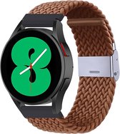 By Qubix Braided nylon bandje 22mm - Bruin - Geschikt voor Samsung Galaxy Watch 3 (45mm) - Galaxy Watch 46mm - Gear S3 Classic & Frontier