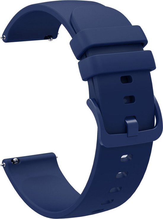 Siliconen bandje - geschikt voor Garmin Venu / Venu 2 Plus / Venu SQ / SQ 2 / Vivomove / 3 / Style / Vivoactive 3 / Vivoactive 5 / Forerunner 55 / 165 / 245 / 645 - marineblauw