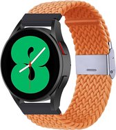 By Qubix Bracelet en nylon tressé - Oranje - Xiaomi Mi Watch - Xiaomi Watch S1 - S1 Pro - S1 Active - Watch S2