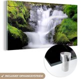 MuchoWow® Glasschilderij 120x60 cm - Schilderij acrylglas - Water - Natuur - Waterval - Foto op glas - Schilderijen