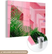 MuchoWow® Glasschilderij 120x90 cm - Schilderij acrylglas - Zomer - Planten - Tuin - Foto op glas - Schilderijen