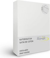 Sleepnight Hoeslaken - Satijn - (hoekhoogte 30 cm ) ivoire - B 90 x L 200 cm - 1-persoons - Geschikt voor Standaard Matras/Boxspring/Matras + Topper - 798521-B 90 x L 200 cm