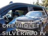Chevrolet Silverado donkere zijwindschermen set 4-delig tbv 4-deurs model VANAF 2019 pasvorm Team Heko