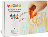 Primo PRIMO - 8 Driehoek waskrijt zijde 50 mm met sjablonen in doo