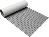 Decking Zelfklevende Bootmat - EVA Teak Foam Decking Mat - Teak Boten Vloerbedekking - Teakhouten Jachtvloeren - Teak Vloerbedekking Vloer - Wasbaar - 240*45*0.6 cm - Lichtgrijs