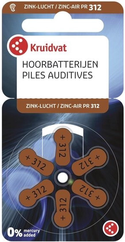 Hoorbatterijen Kruidvat zinc-lucht pr 312 | bol