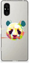 Back Case TPU Siliconen Hoesje Geschikt voor Sony Xperia 5 V Smartphone hoesje Panda Color