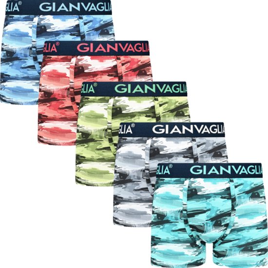 GIANVAGLIA® Deluxe 5-Pack GVG-5076 Heren Katoenen Boxershort M