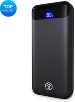 Yurda Powerbank 20 000 mah - Chargeur Ultra rapide avec écran LED - USB, USB C & Micro USB - Power bank universelle pour Apple iPhone / Samsung - Zwart
