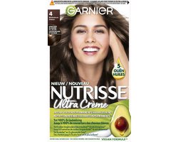 Garnier Nutrisse Ultra Crème 4 Middenbruin - Intens voedende permanente haarkleuring