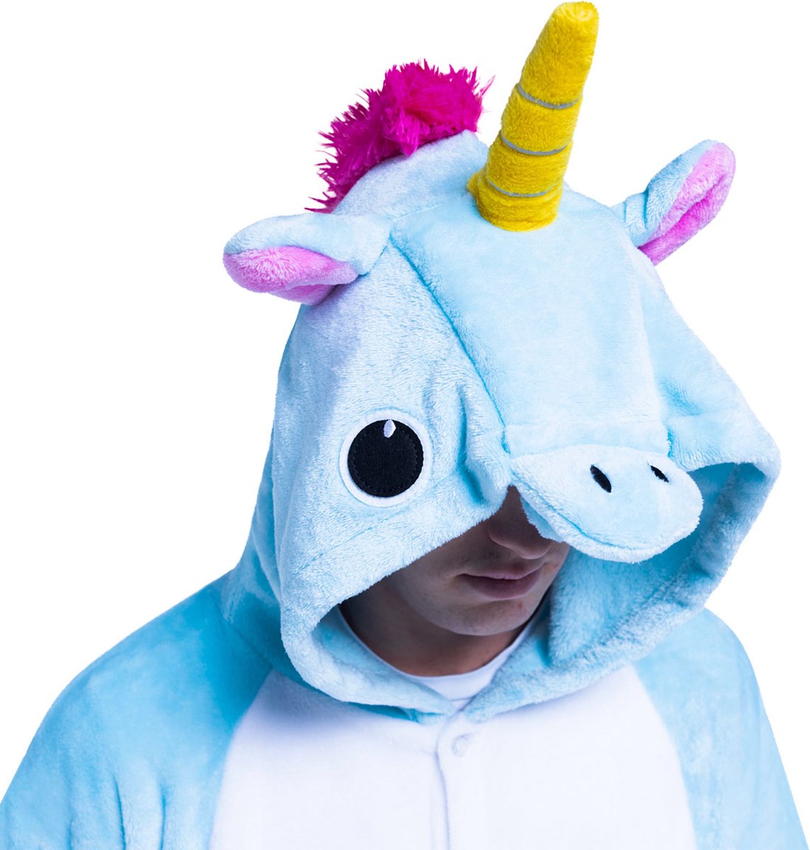 Eenhoorn onesie - dieren onesie - verkleedkleding - carnavalskleding - Carnaval kostuum - dames - heren – volwassenen – Party animal - maat XL/XXL — afbeelding 4