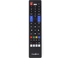 Nedis Vervangende Afstandsbediening - Geschikt voor: Samsung - Voorgeprogrammeerd - 1 Apparaat - Amazon Prime / Disney + Button / Netflix Knop / Smart Home Knop / Youtube Knop - Infrarood - Zwart