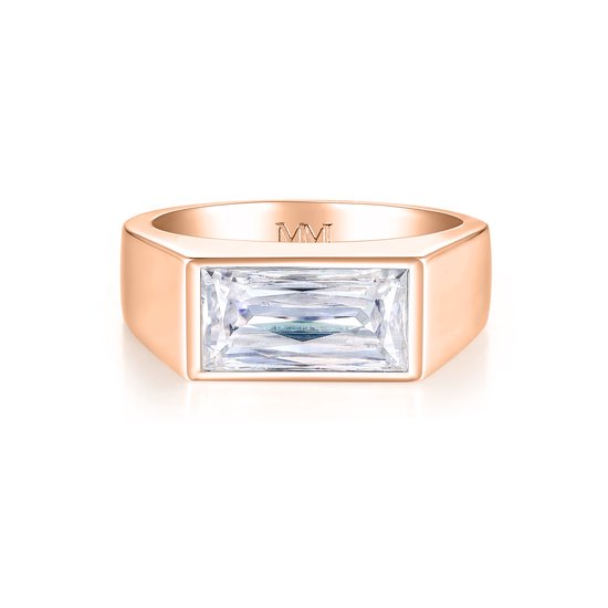 Maxton - 14k Roségouden Rechthoekige Moissanite Heren Ring