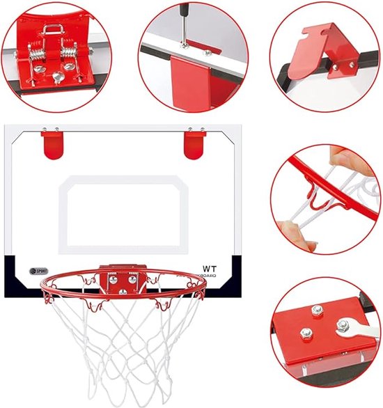 Basketbal Speelset Speelgoed - Basketbalbord met balpomp en 2 ballen - Binnen- en Buitenplezier voor Actieve Jongens en Meisjes - Duurzaamheid en Veiligheid Gegarandeerd - Basketballring - 