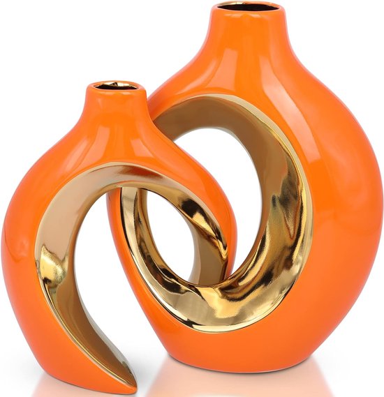 Prachtge Blauwe met Gouden Vaas perfect voor een bos mooe