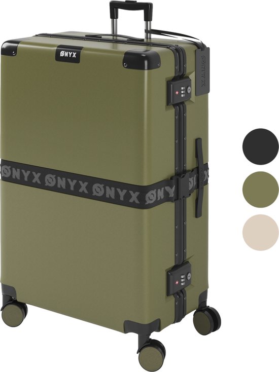 ONYX Check-in koffer - TSA slot - Spinner wielen - Lichtgewicht Trolley - Aluminium sluiting