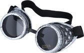 Steampunk Bril / Steampunk goggles zilver / Steampunkbril