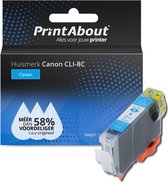 PrintAbout huismerk Inktcartridge CLI-8C Cyaan geschikt voor Canon