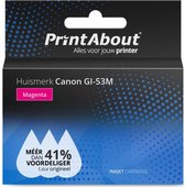 PrintAbout huismerk Inktcartridge GI-53M Magenta geschikt voor Canon