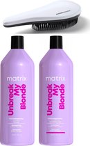 Matrix - Unbreak My Blonde - 1L - Shampoo + Conditioner + KG Ontwarborstel - Ontkleurd Haar
