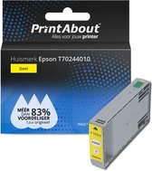 PrintAbout huismerk Inktcartridge T70244010 Geel geschikt voor Epson