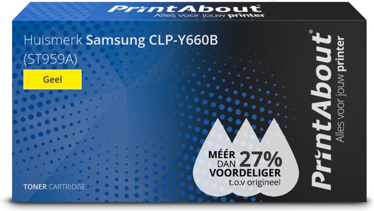 PrintAbout CLP-Y660B toner geel compatible voor Samsung