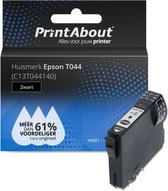 PrintAbout huismerk Inktcartridge T044 (C13T044140) Zwart geschikt voor Epson