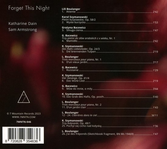 Katharine Dain & Sam Armstrong - Forget This Night (CD)